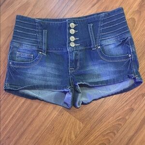 Hot Kiss Blue Jean Shorts High-Waisted Casual
